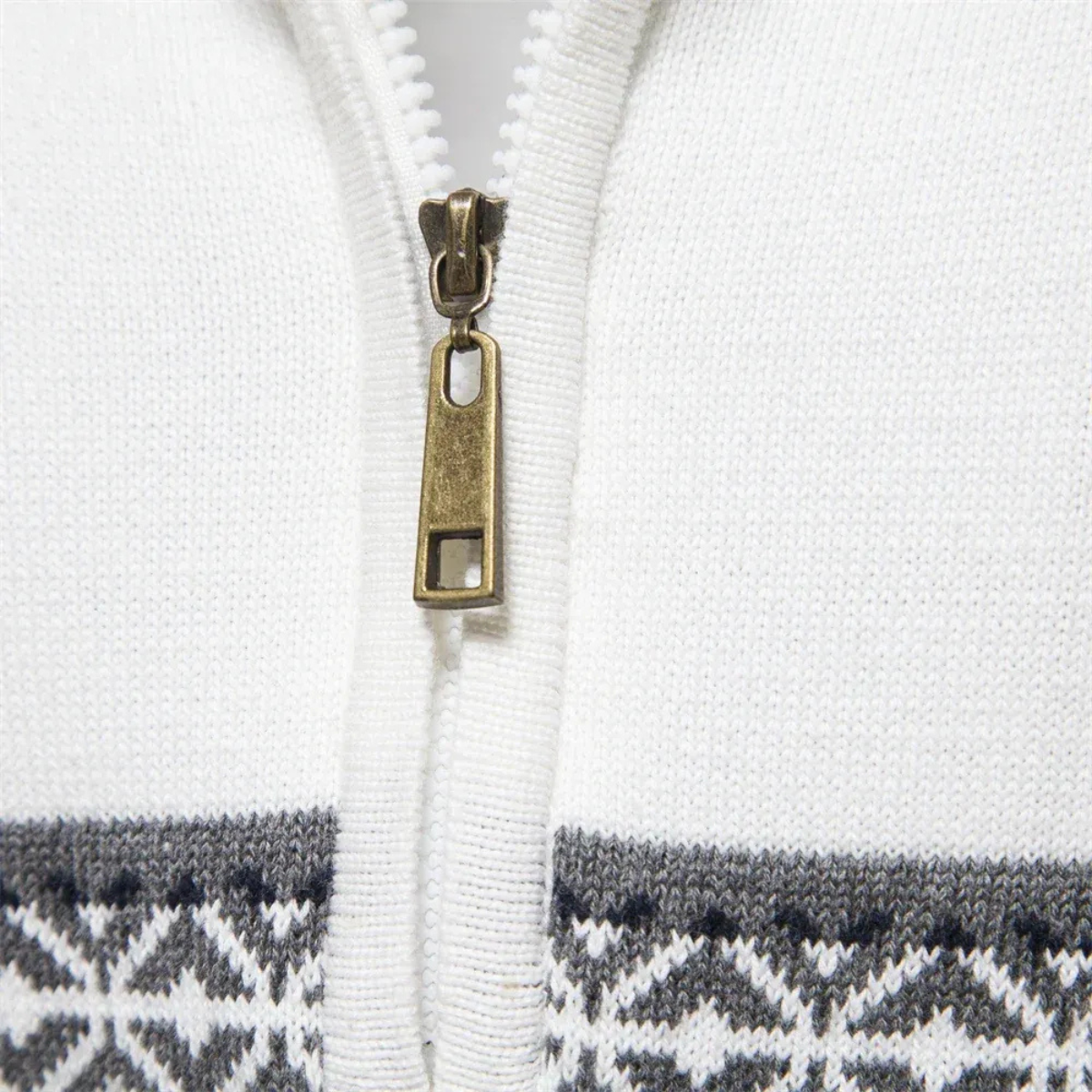Classic Mens Fair Isle Crew Neck Sweater