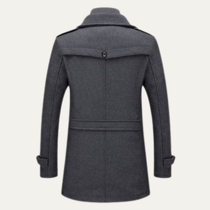Warm Double Layered Mens Wool Coat
