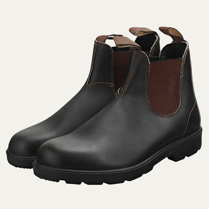 Luxury Mens Leather Ankle Boots Chelsea Style