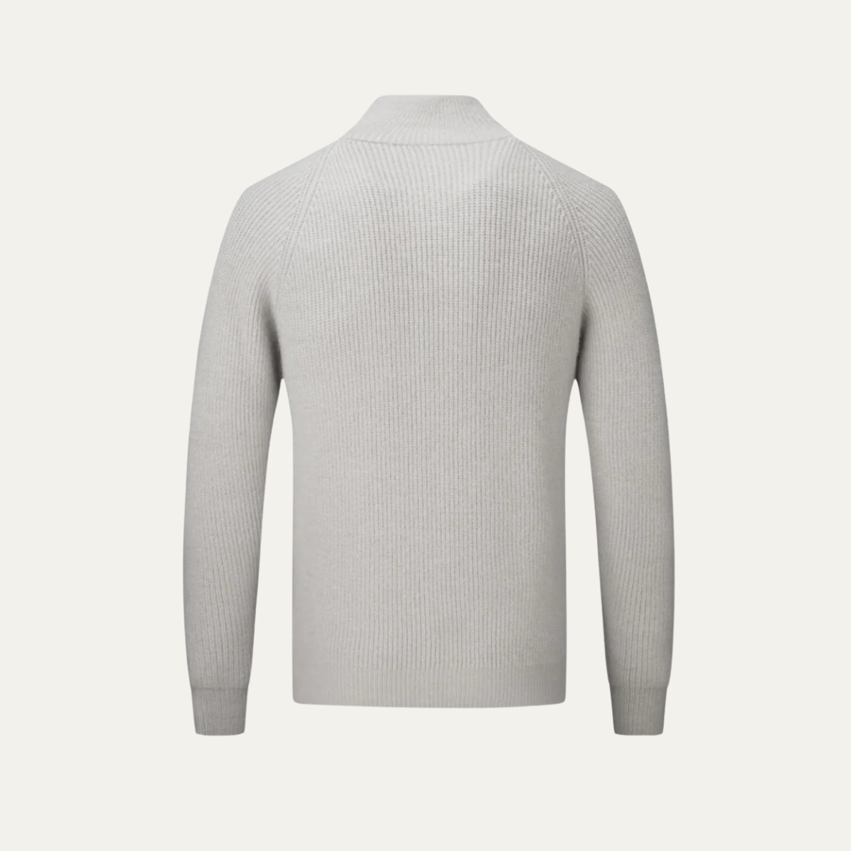 Men's Thick Zipper Crew Neck Knitted Sweater