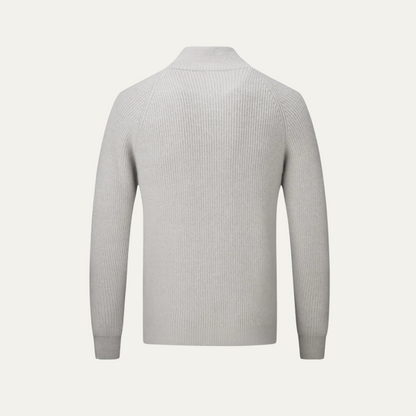 Warm Mens Merino Wool Zip Up Cardigan Sweater