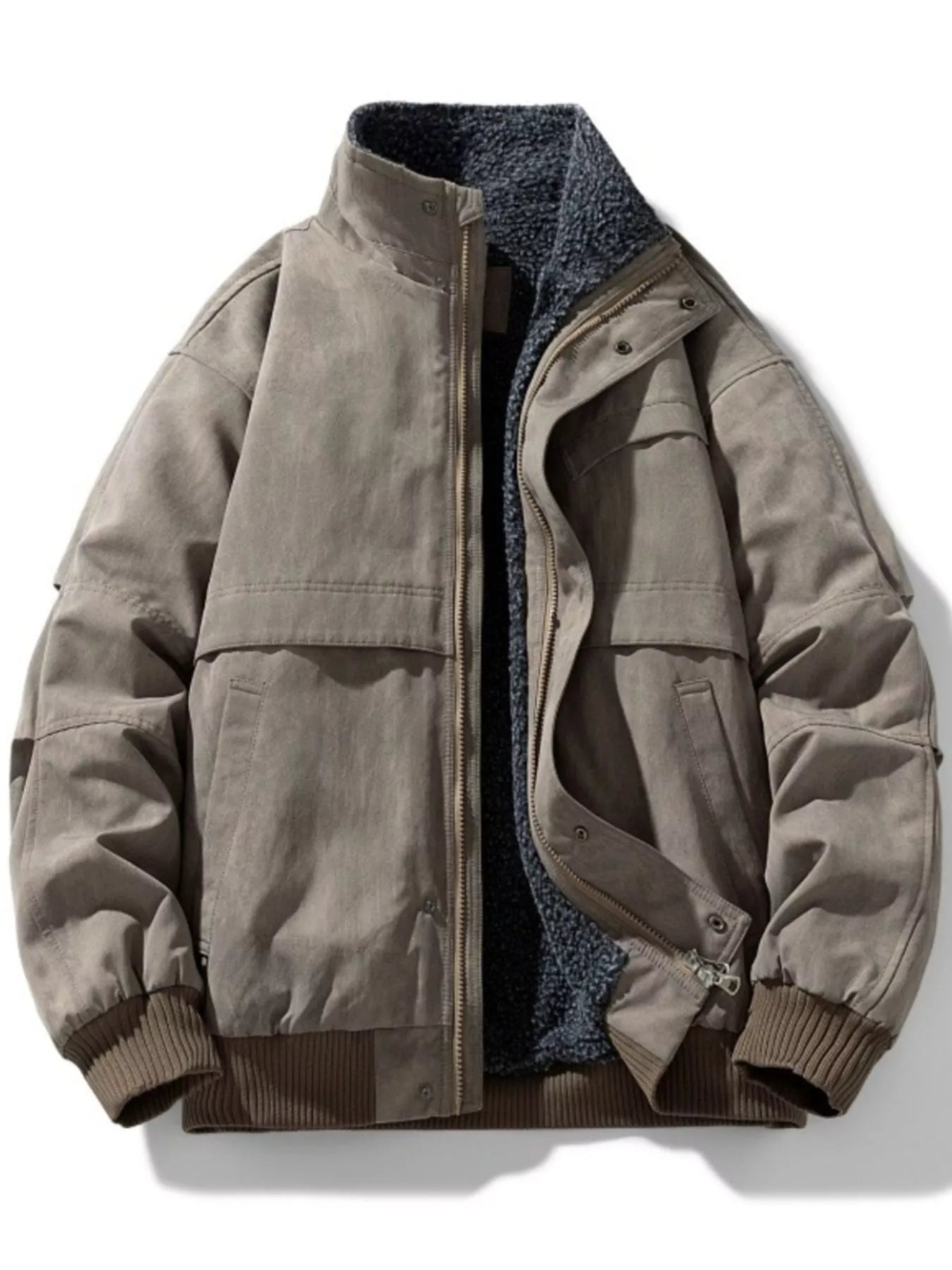 Men's Big Teddy Fleece Jacket Coat