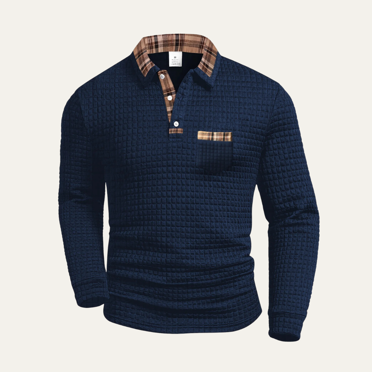 Men's Ribbed Patterned Polo Shirt