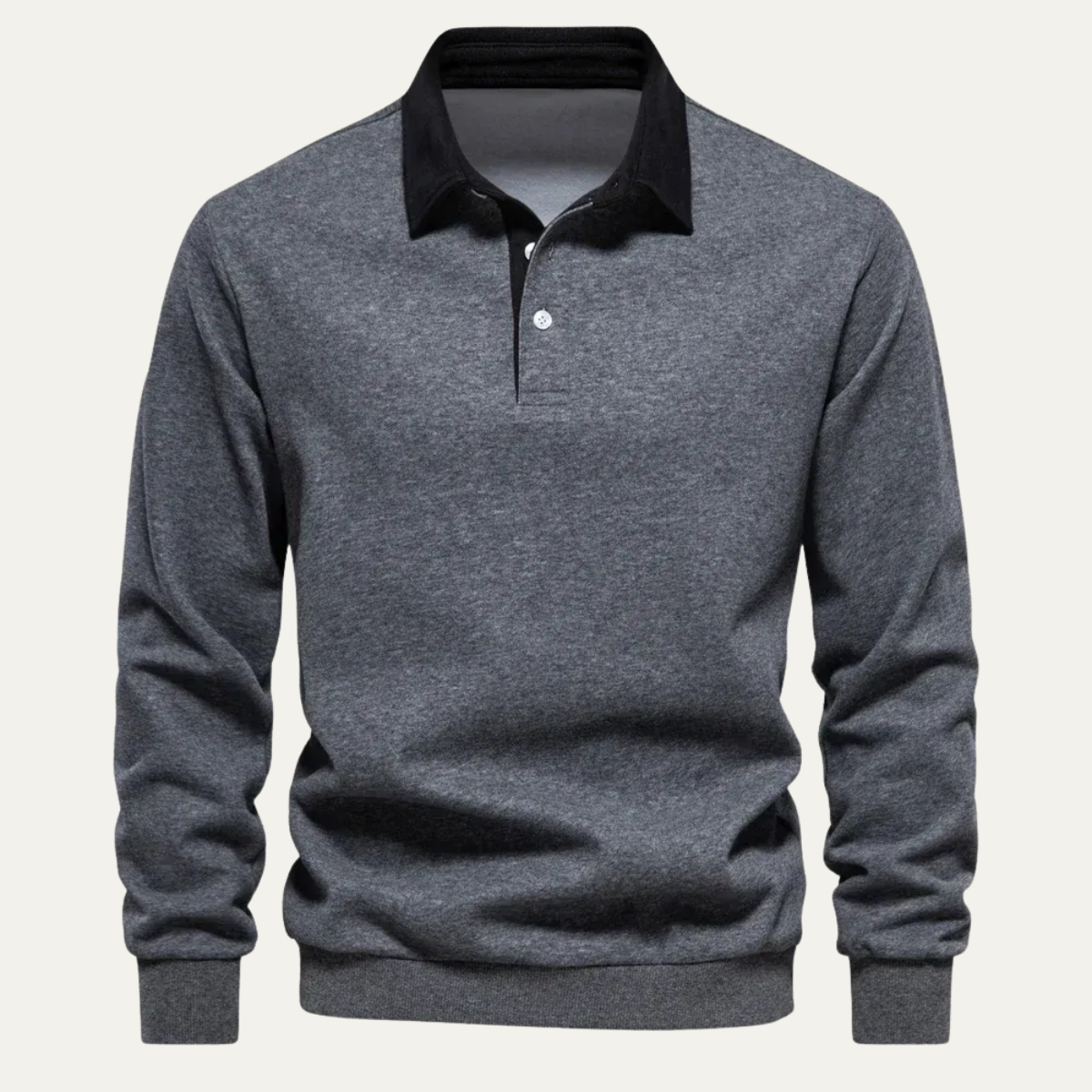 Stylish Men's Long Sleeve Polo Shirt