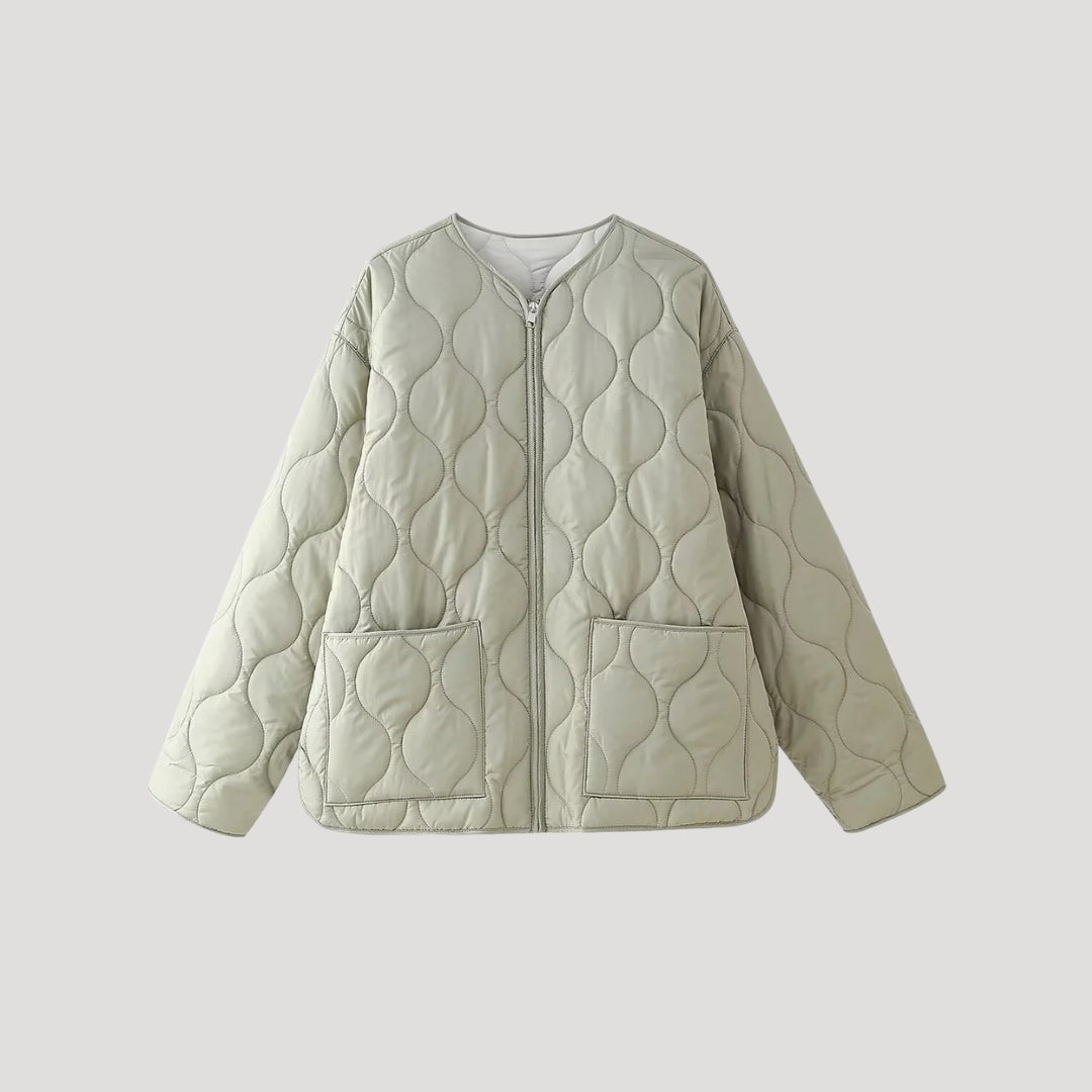 Comfortable Ladies Quilted Daily Coat - OutfitLondon