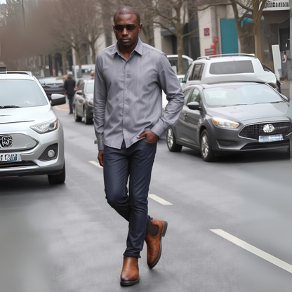 Brown Leather Men's Chelsea Ankle Boots