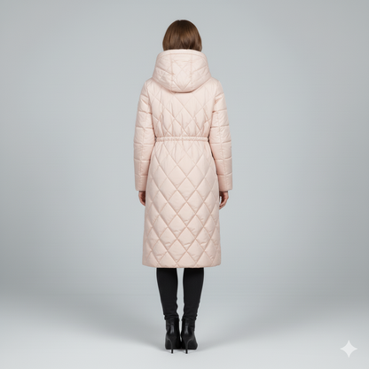 Warm Quilted Hooded Winter Parka for Women