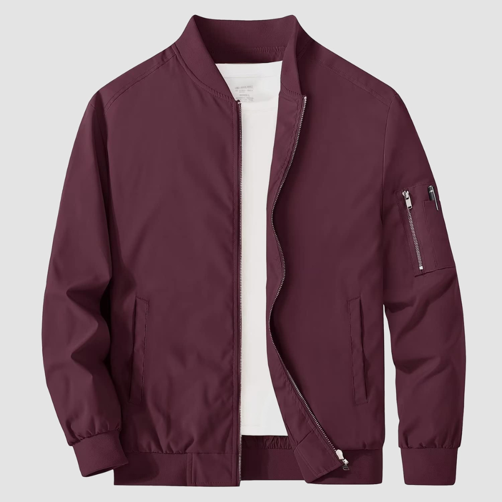 Slim Fit Mens Bomber Jacket Lightweight