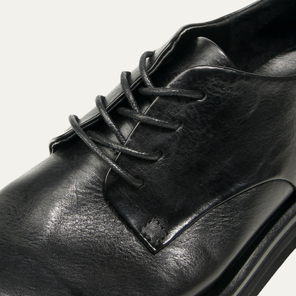 Classic Black Leather Oxford Shoe