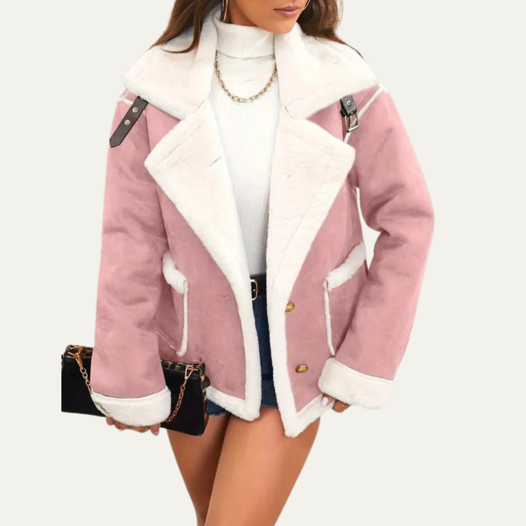 Short Faux Leather Biker Jacket