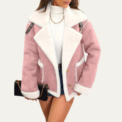 Short Faux Leather Biker Jacket