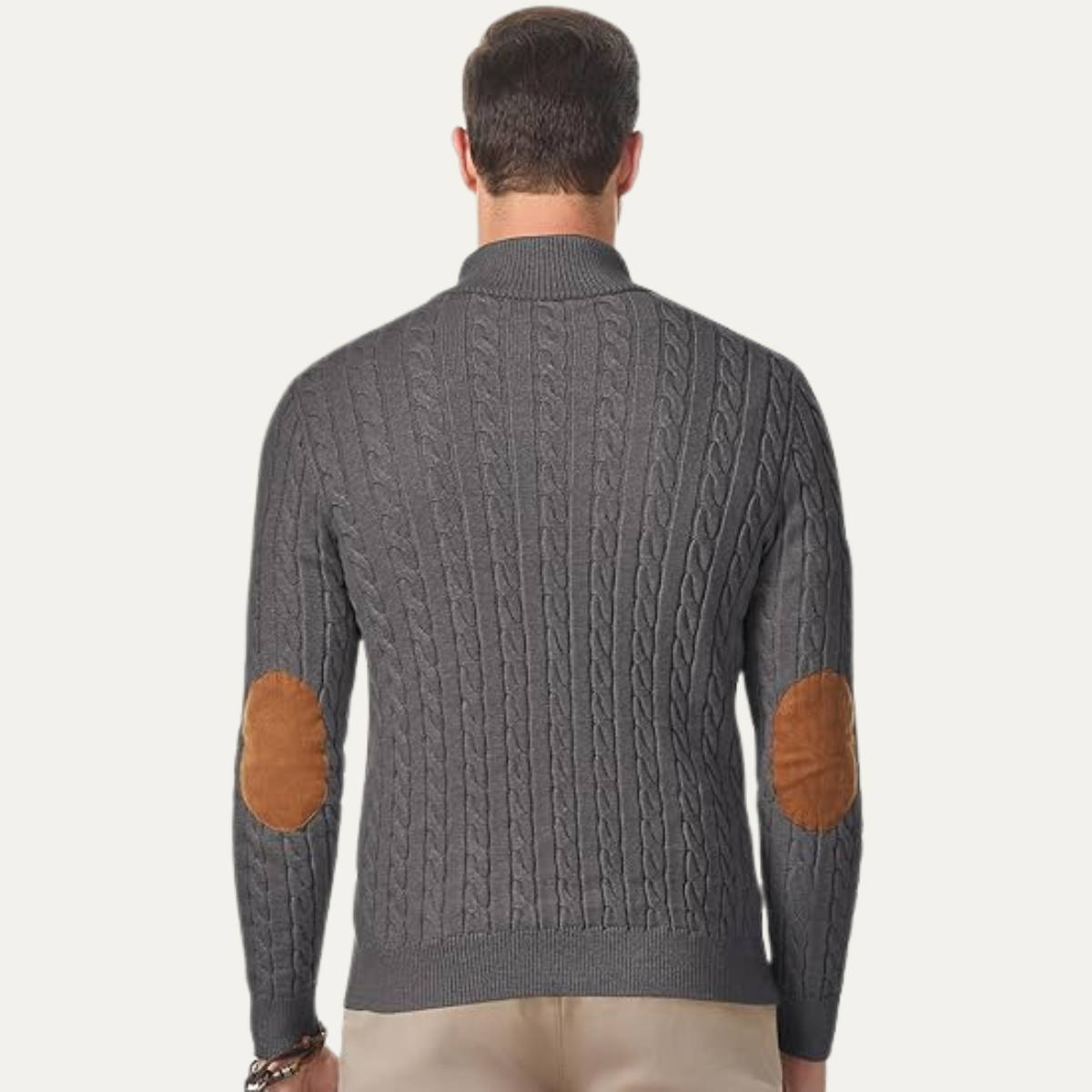 Classic Men's Cable Crew Neck Sweater