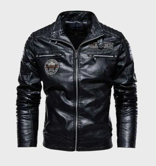 Men's Classic Biker Fake Leather Jacket