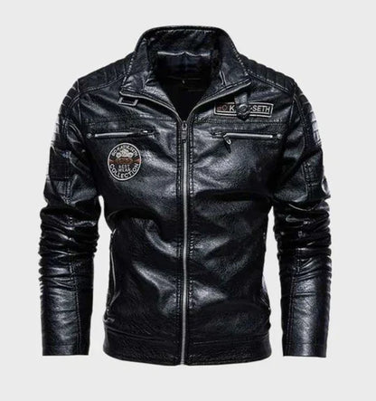 Men's Classic Biker Fake Leather Jacket