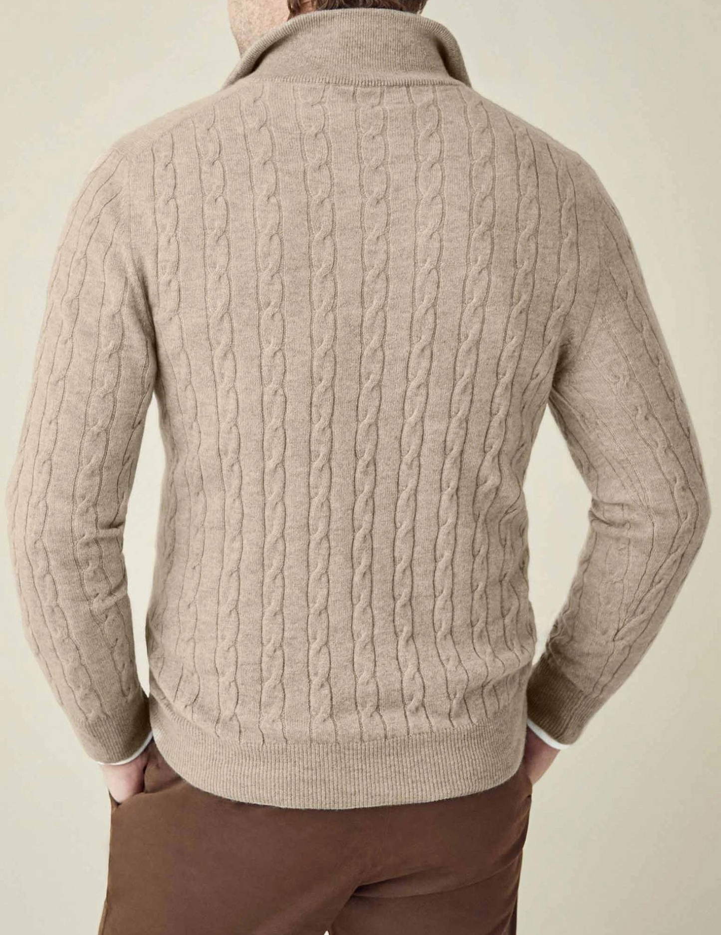 Cozy Zip Up Cable Knit Sweater