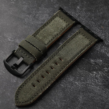 Genuine Leather and Strong Canvas Strap