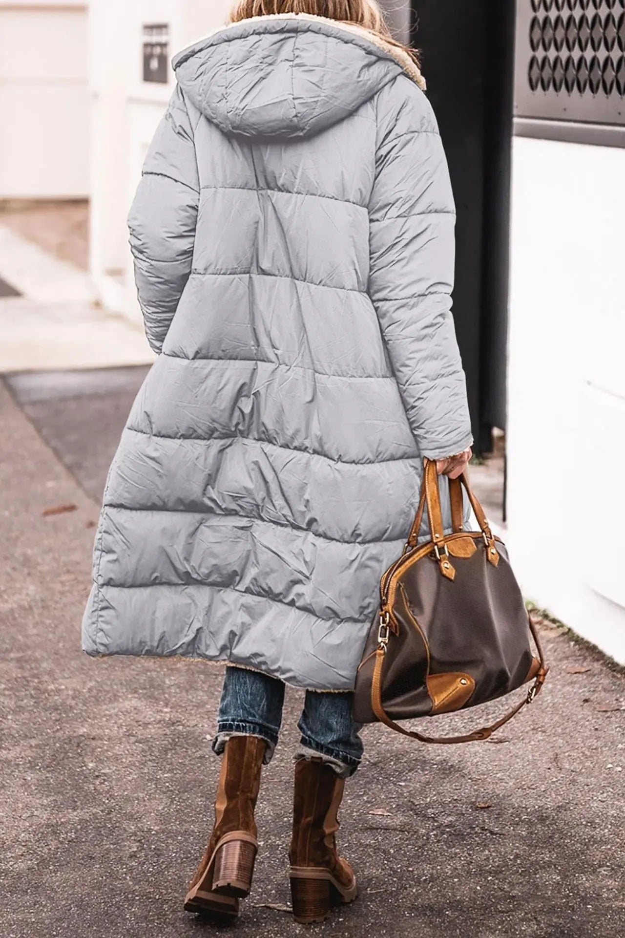 Warm Reversible Women's Parka Coat