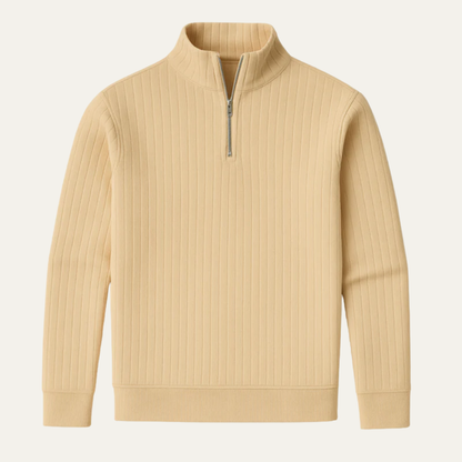 Men's Thermal Quarter Zip Fleece Sweater
