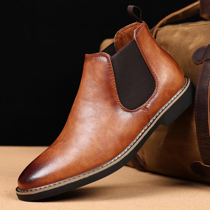 Classic Men's Genuine Leather Ankle Boots