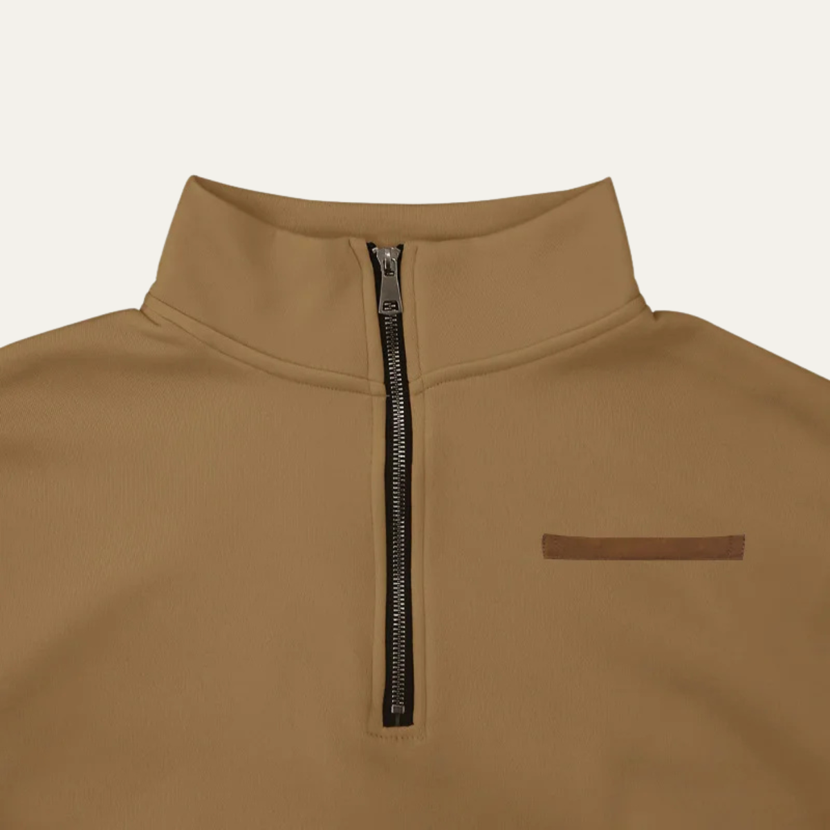 Relaxed Fit Men's Quarter Zip Pullover Sweater
