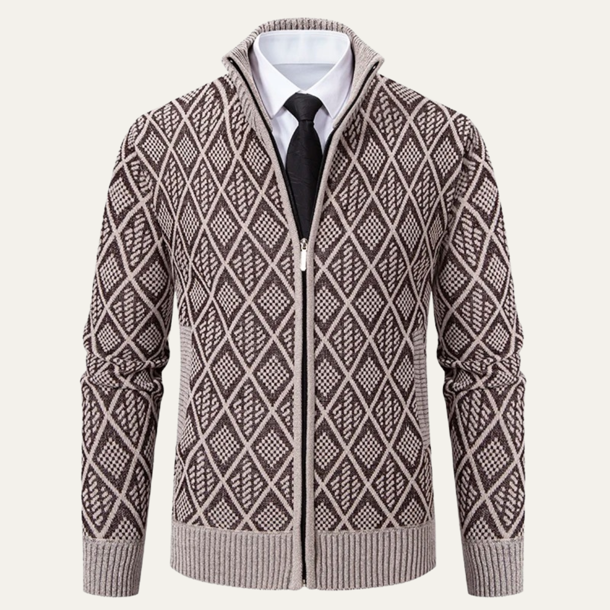 Stylish Mens Patterned Knit Blazer Jacket