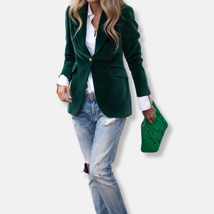 Classic Fit Blazer with Gold Buttons