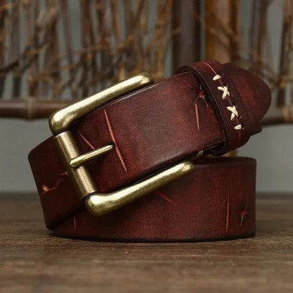 Genuine Brown Leather Waist Belt