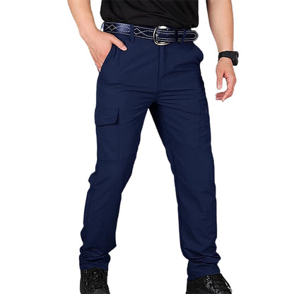 Men's Waterproof Cargo Work Pants Hiking Tactical Pants Military Ripstop Resistant Multi Pockets