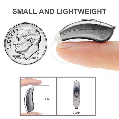 Behind Ear Hearing Aid : Invisible Bluetooth Hearing Aids With App Control