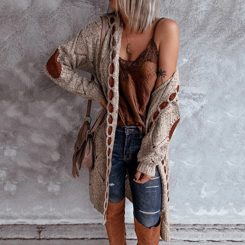 Cozy Ladies' Cashmere Open Front Cardigan - OutfitLondon
