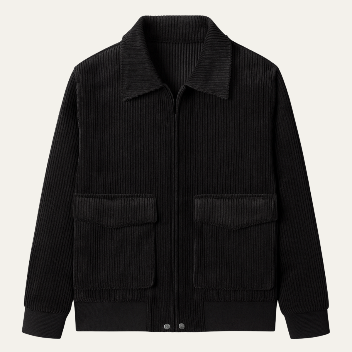 Rugged Mens Cotton Bomber Jacket with Pocket Details - OutfitLondon