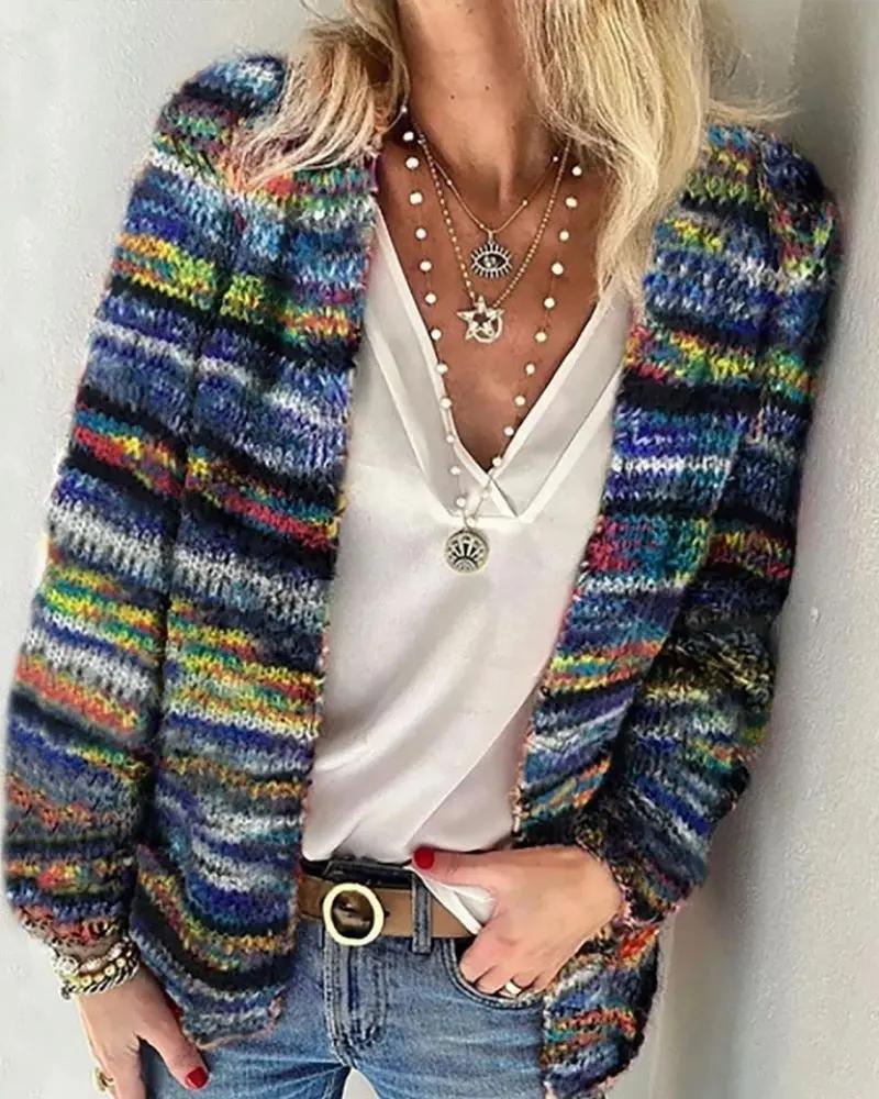 Vibrant Multicolor Knit Sweater