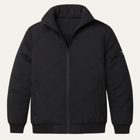 Warm Men's Quilted Stand Collar Winter Jacket - OutfitLondon