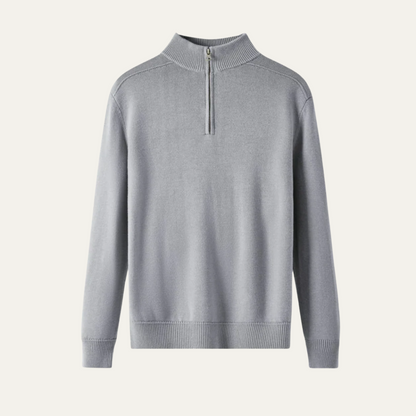 Warm Men's Merino Wool Quarter Zip Sweater
