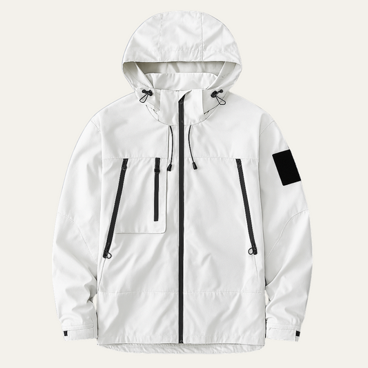 Waterproof Breathable Hooded Mens Windbreaker Jacket - OutfitLondon