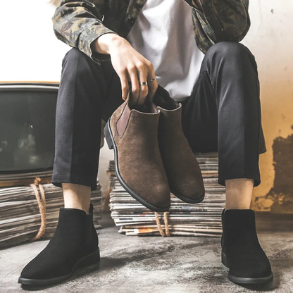 Luxury Men's Suede Chelsea Ankle Boots
