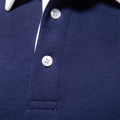Men's Traditional Button Down Rugby Shirt