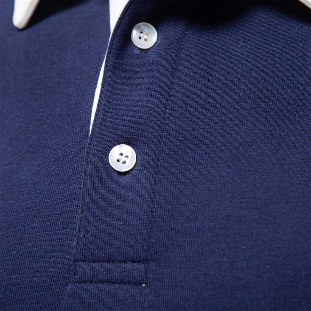 Stylish Men's Long Sleeve Polo Shirt