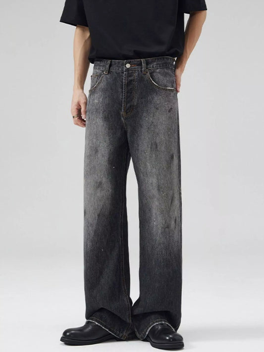 Comfortable Loose Fit Mens Straight Leg Jeans - OutfitLondon
