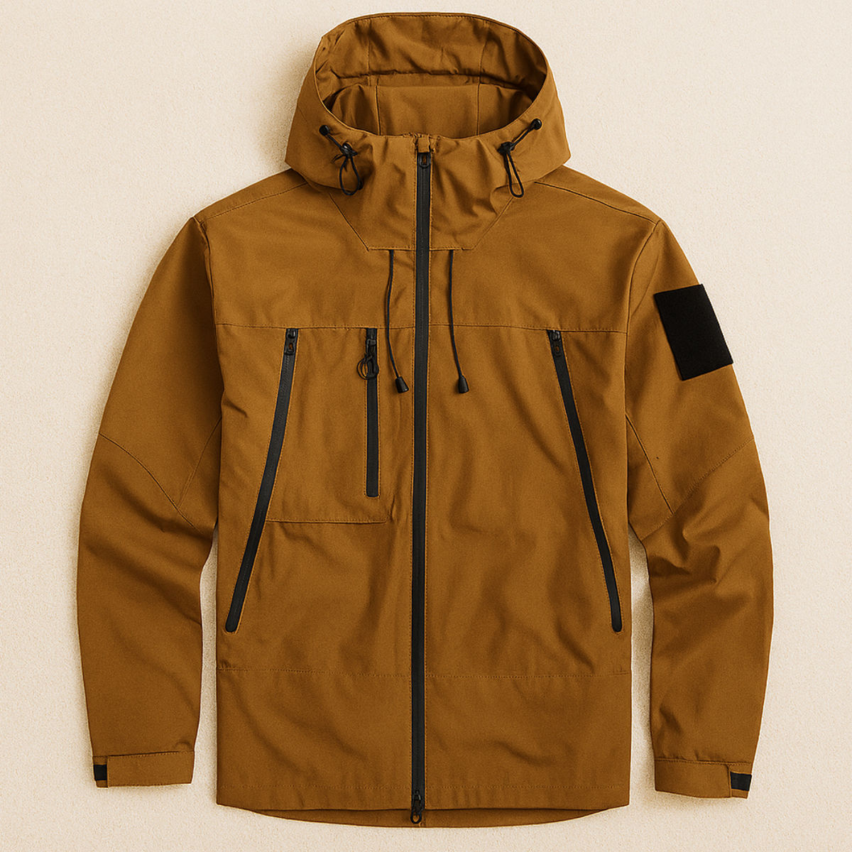Waterproof Breathable Hooded Mens Windbreaker Jacket