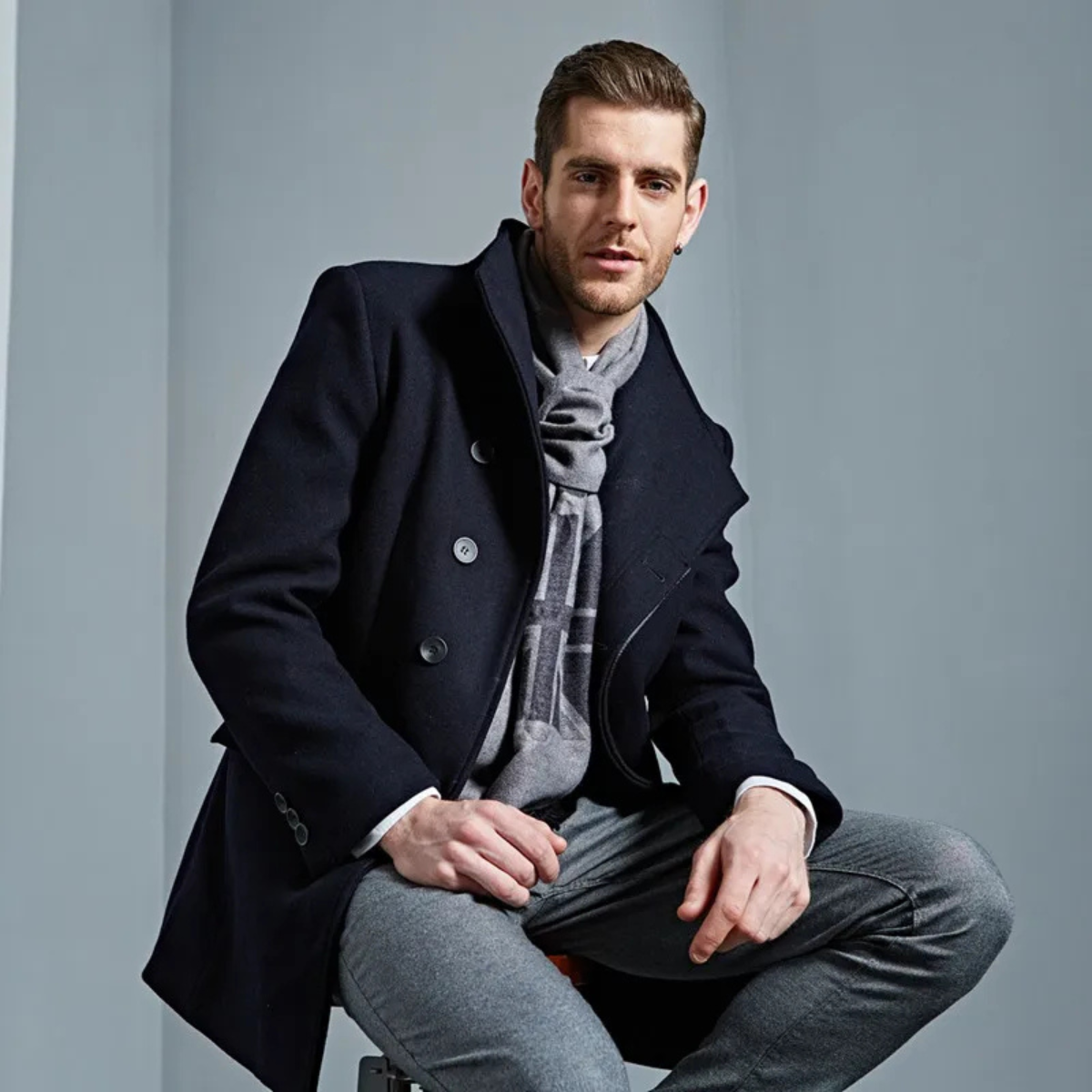 Classic Men's Stylish Single Breasted Coat