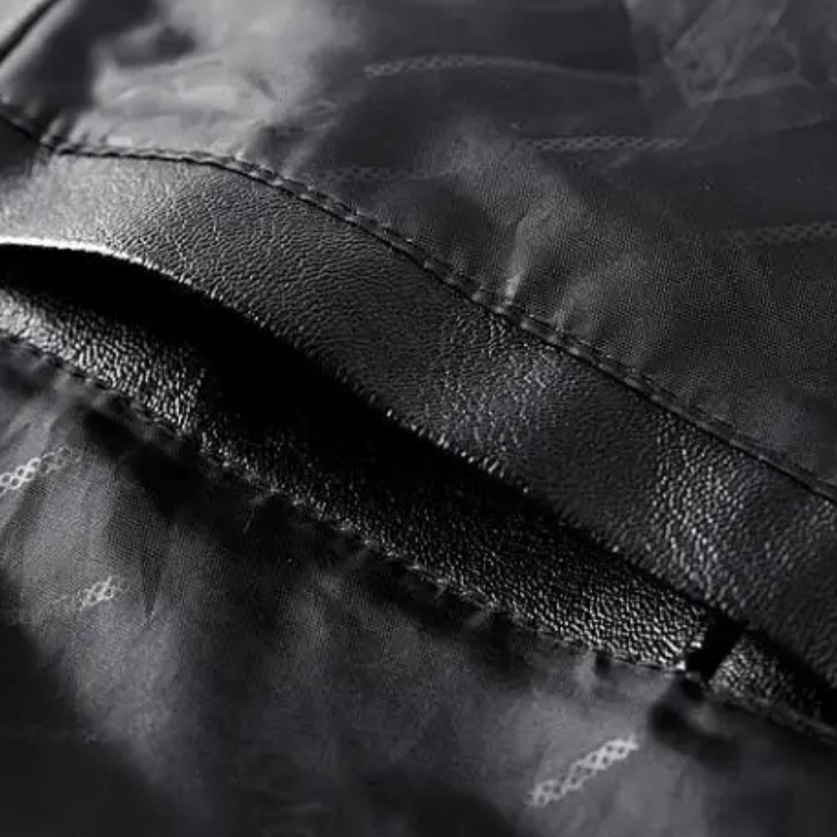 Classic Men's Fitted Leather Office Blazer Jacket