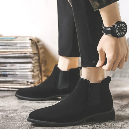 Luxury Men's Suede Chelsea Ankle Boots