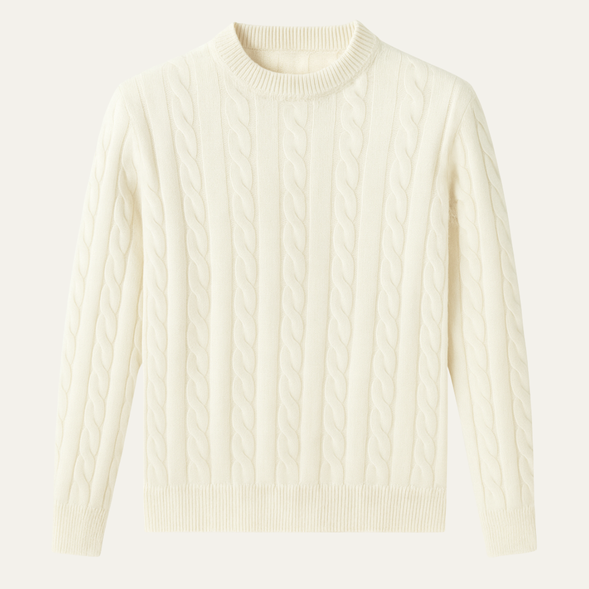 Cozy Men's Warm Crew Neck Wool Sweater - OutfitLondon