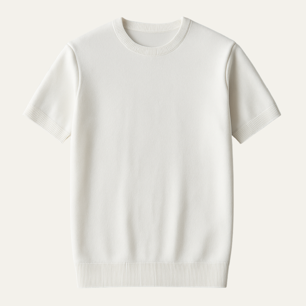 Slim Fit Men's Cashmere Short Sleeve Shirt