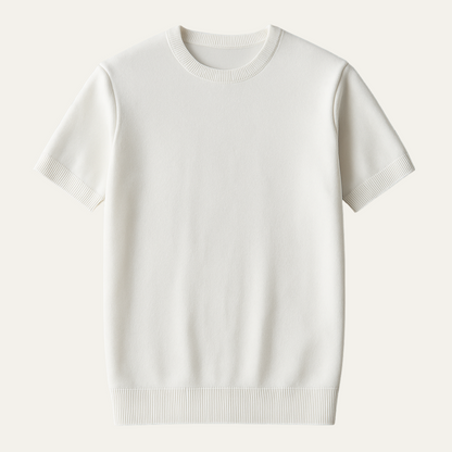 Slim Fit Men's Cashmere Short Sleeve Shirt