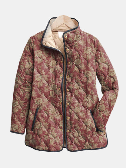 Classic Floral Quilted Coat