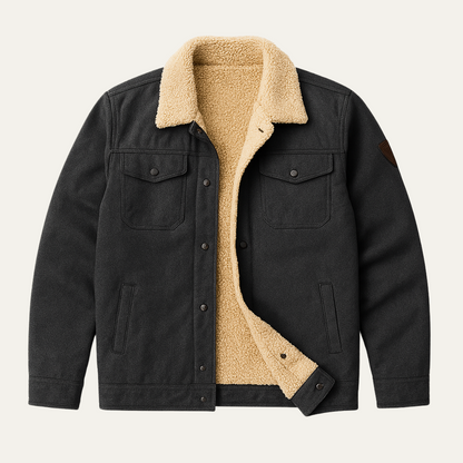 Warm Faux Fur Lined Denim Shirt Jacket
