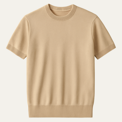 Slim Fit Men's Cashmere Short Sleeve Shirt - OutfitLondon