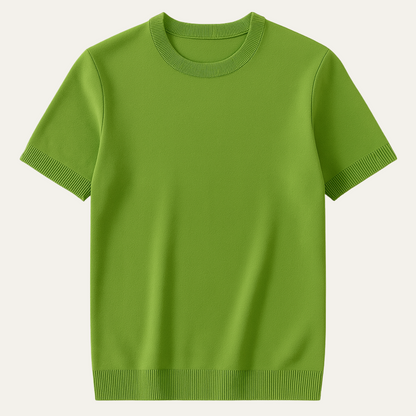 Slim Fit Men's Cashmere Short Sleeve Shirt
